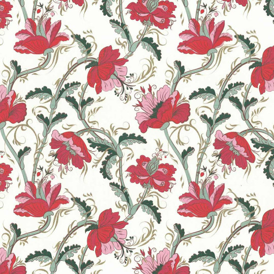 Red and Pink Poppies Florentine Italian Print Paper ~ Rossi Italy